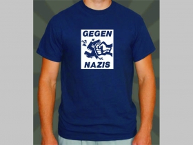 Gegen Nazis, tmavomodré pánske tričko 100%bavlna  
